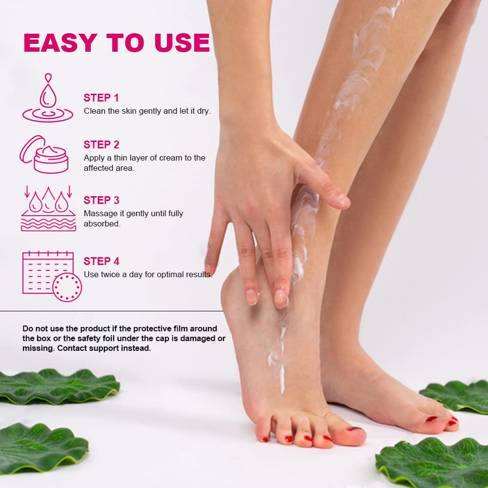 ENVISHA Urea Cream 42% shown on heels and nails for smoother appearance.