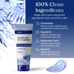 Envy cleanser lather and foam texture ideal for refreshing cleansing.