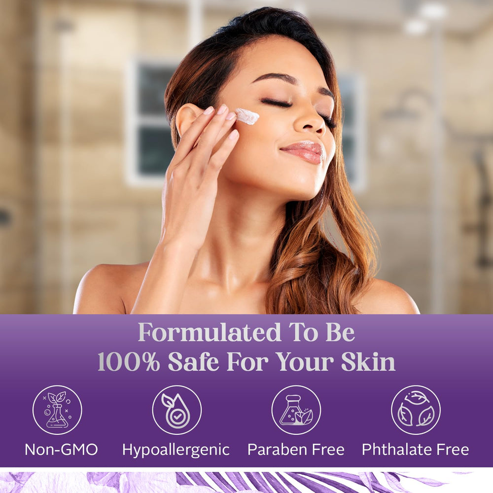 Ingredient focus on honey and collagen suggesting hydration and elasticity support