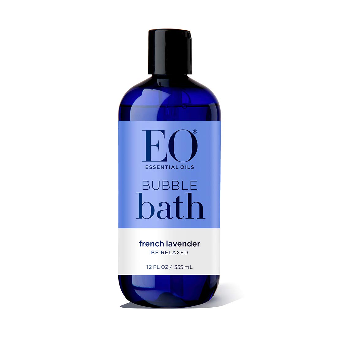 EO Bubble Bath French Lavender bottle setup for a calm, spa-like bath experience