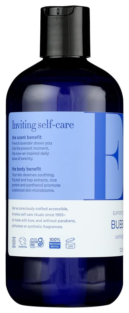 EO Bubble Bath Serenity Lavender foamy bubbles in a relaxing bath