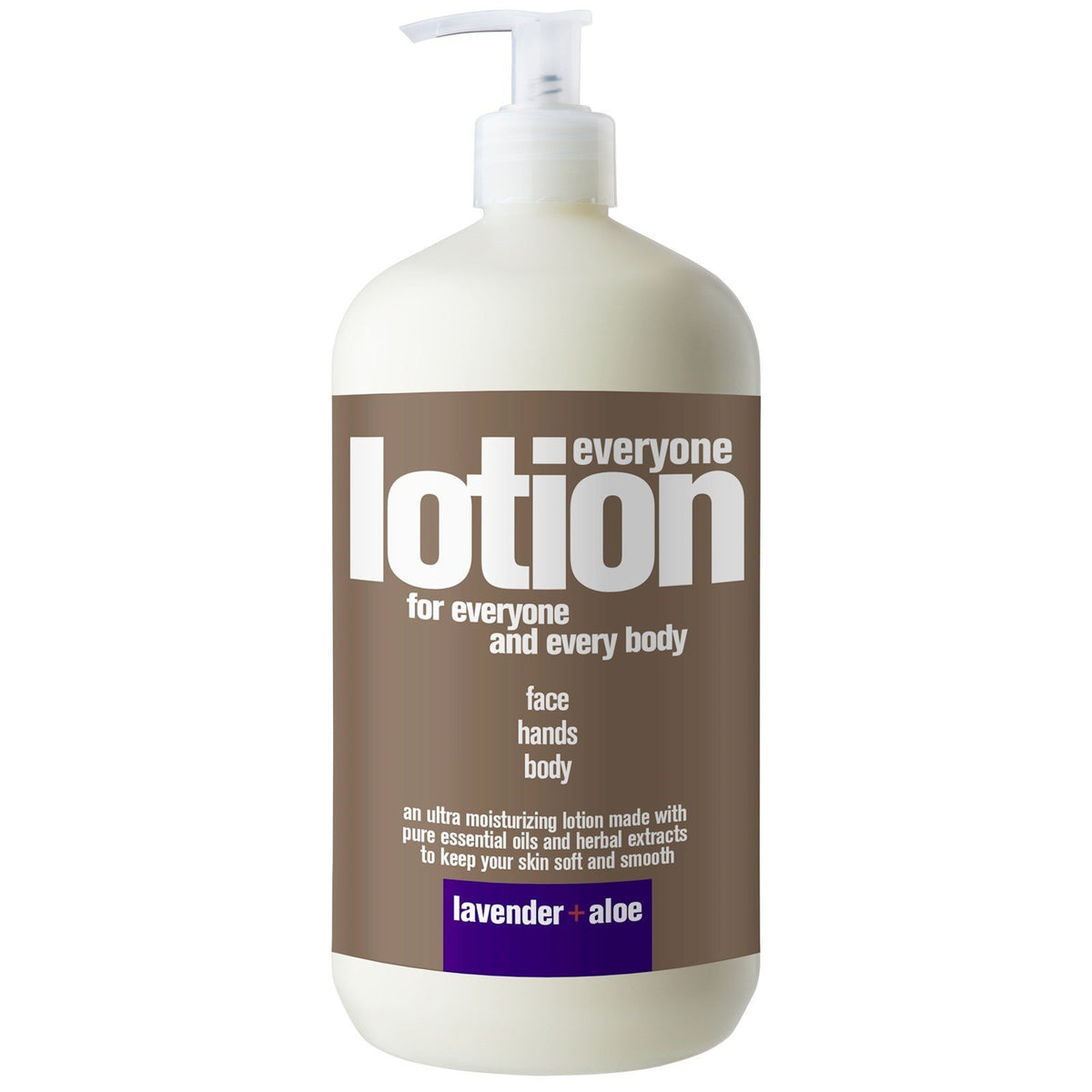 EO Everyone Lotion Lavender Aloe bottle shows a natural moisturizing option for soft skin
