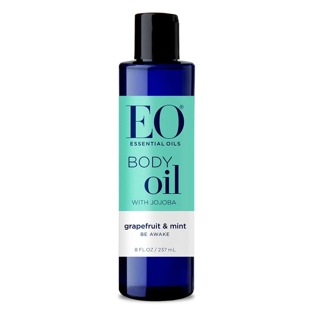 EO Grapefruit and Mint Body Oil bottle, ideal for daily hydration.