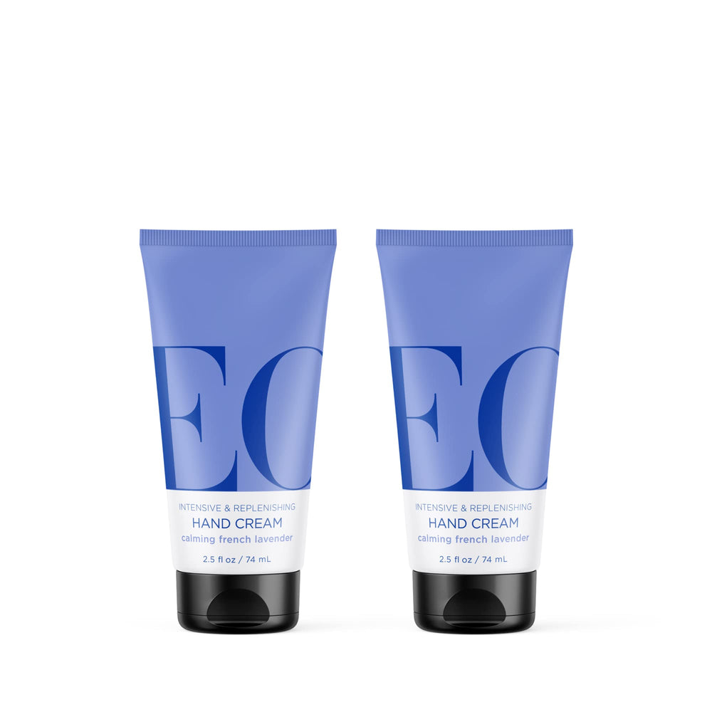EO Hand Cream French Lavender bottle highlights soothing scent and fast absorption