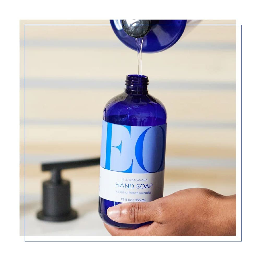 EO Hand Cream Lavender cap ensures secure lid and preserves the fragrance-free formula.