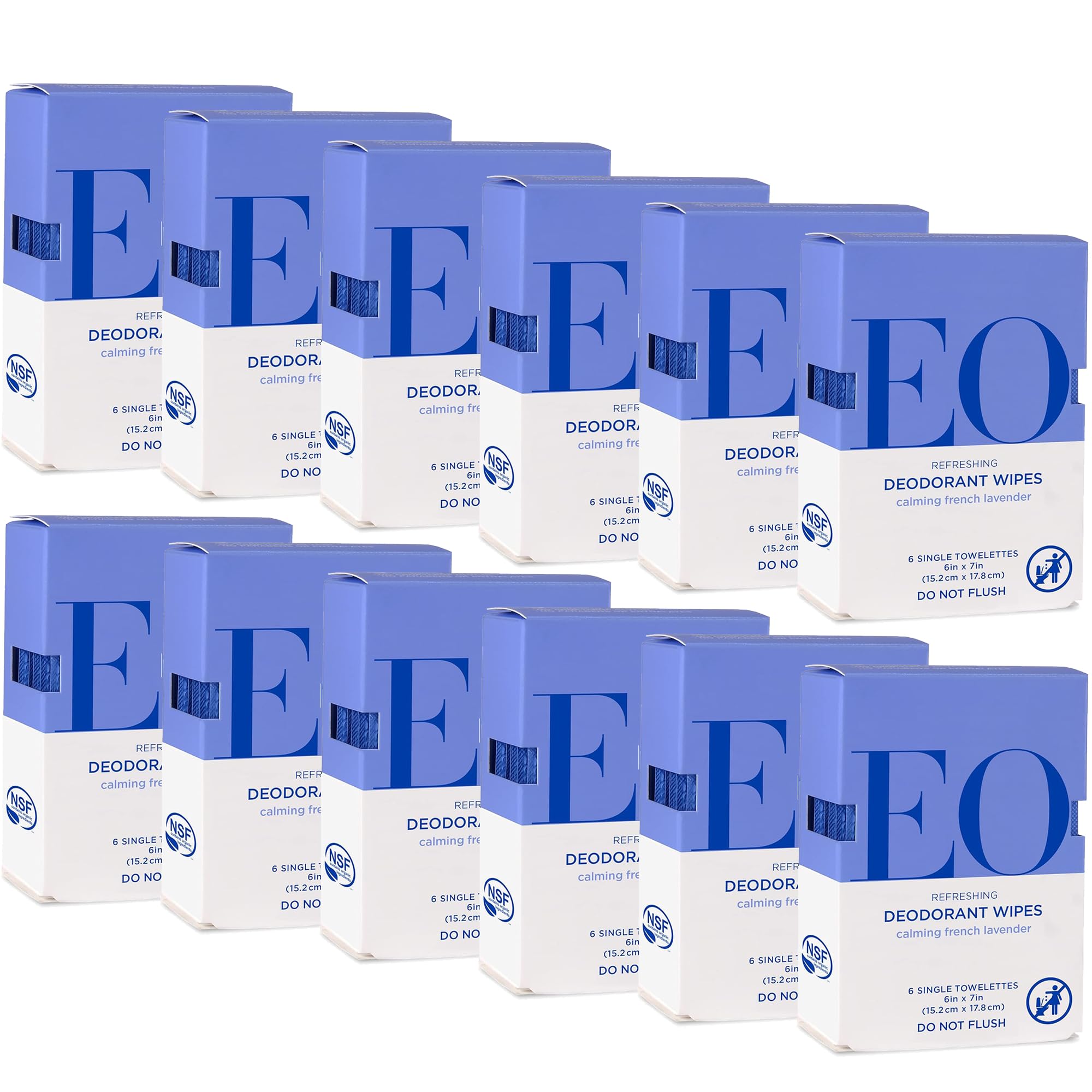 EO Natural Deodorant Wipes lavender pack for on the go freshness
