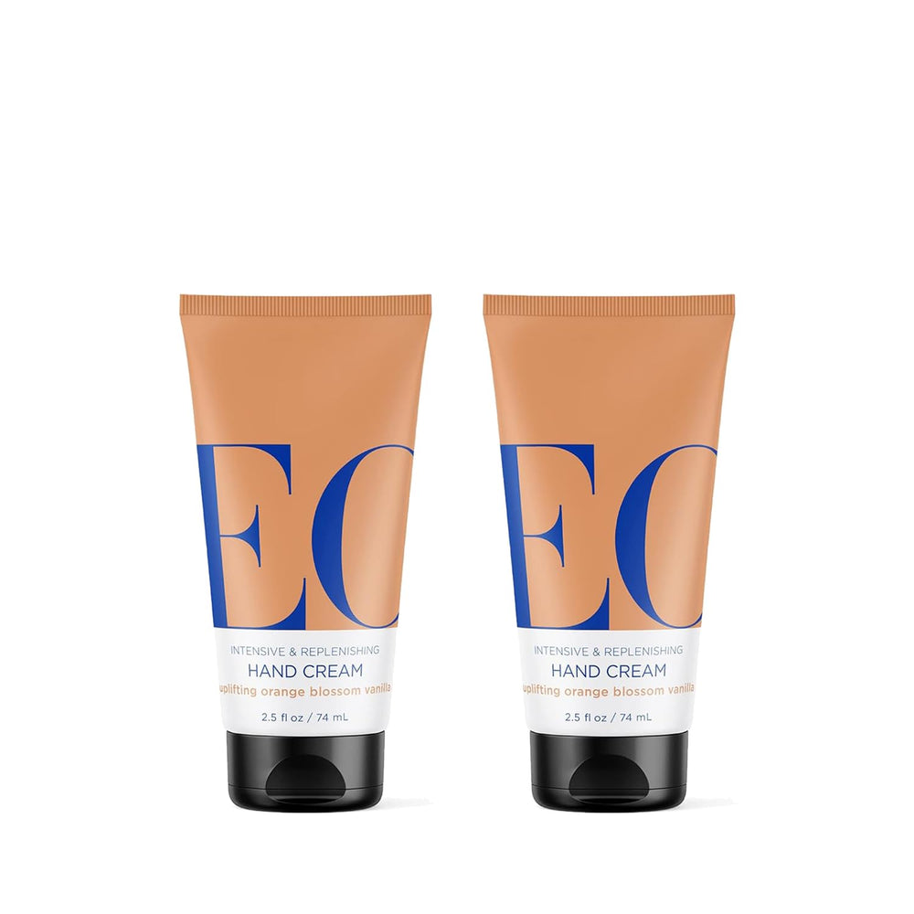 EO Hand Cream bottle with orange blossom and vanilla scent for soothing hands.