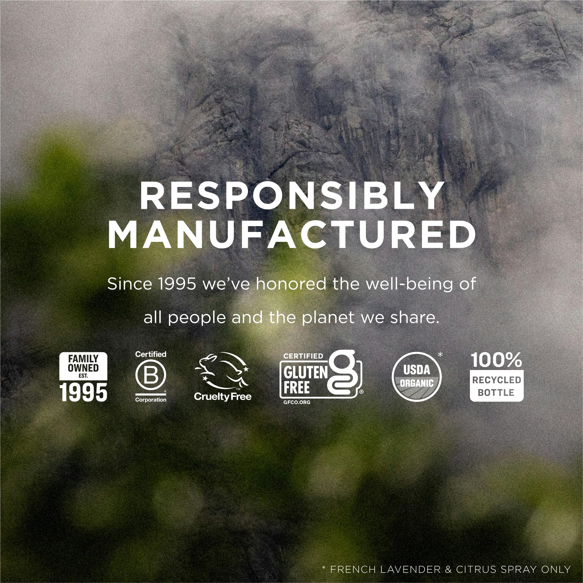 EO Organic Deodorant Spray ingredients list emphasizes sugarcane-derived ethanol and botanicals.