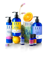 EO Shower Gel Grapefruit Mint bottle back view with ingredient notes and gentle cleansing