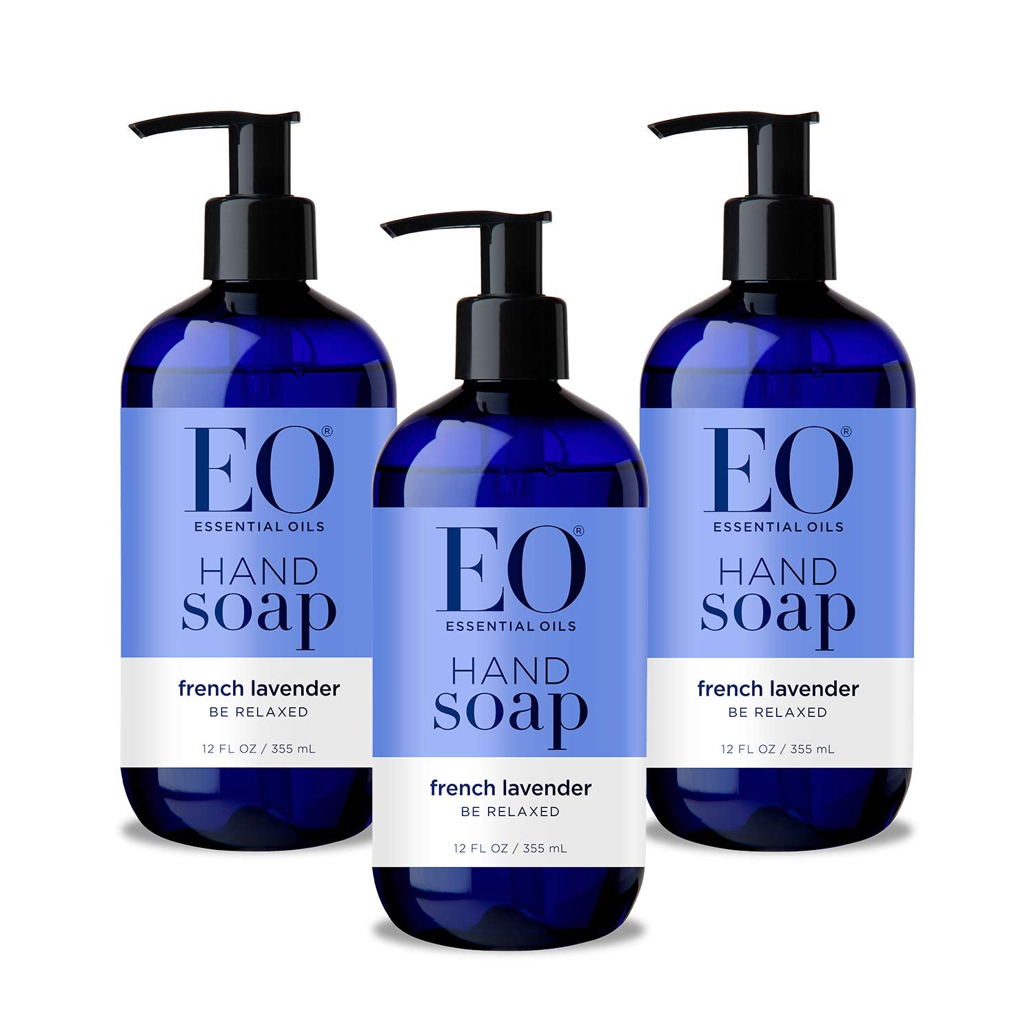 EO sulfate-free hand soap French Lavender bottle with calming floral aroma for clean hands.