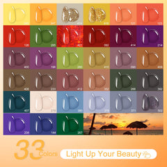 EODCI 33-color gel polishes offer versatile color options for nail art