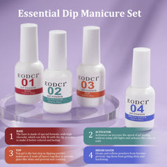 Eodci base and top coat set locks in shine.