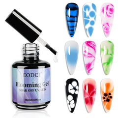 eodci Blooming Gel Clear 15ml for blooming effect on nails, easy layering.