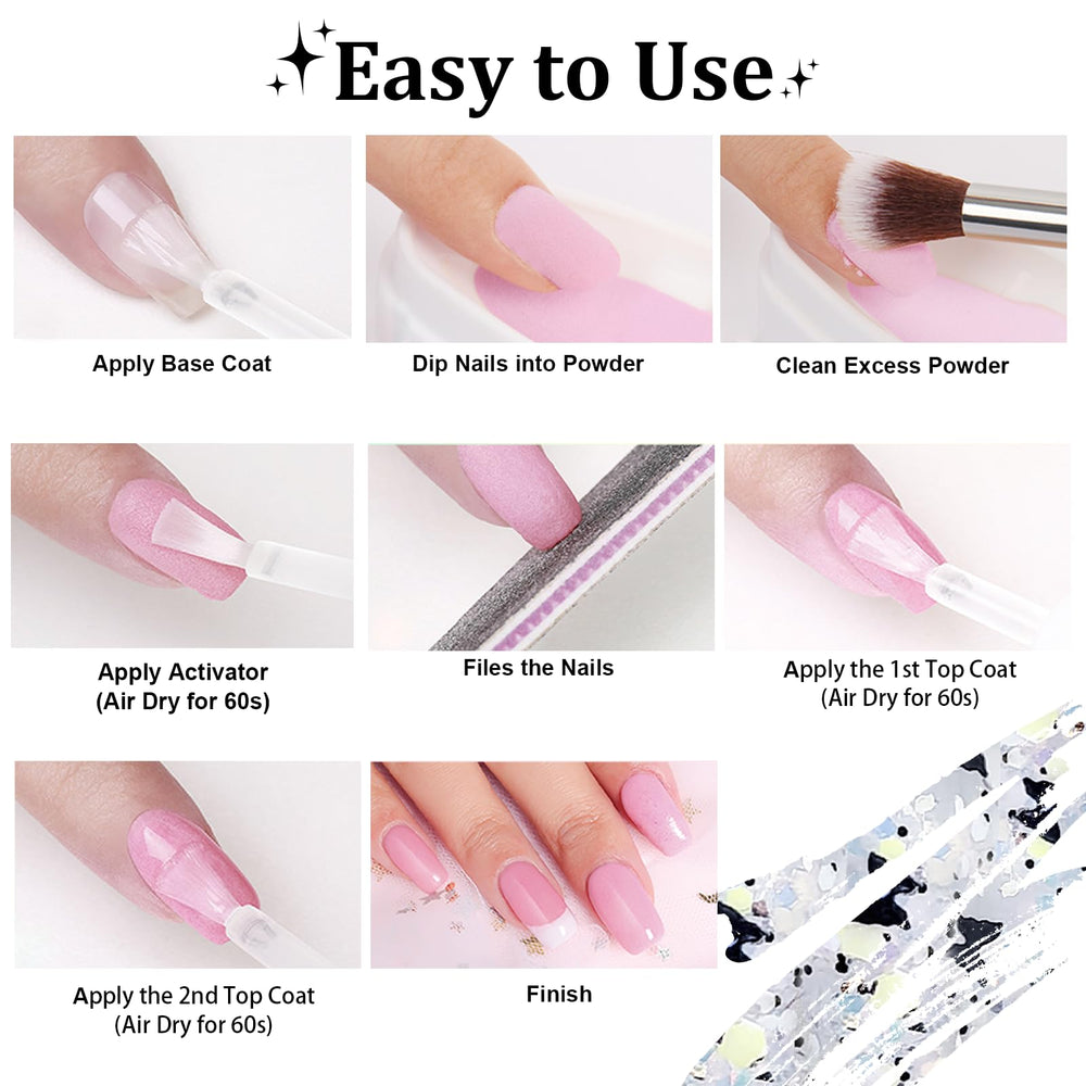 EODCI butterfly glitter silver dip packaging highlights easy at-home manicure.