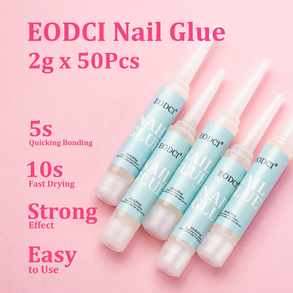 Colle EODCI pour ongles — application facile, sans bulles.