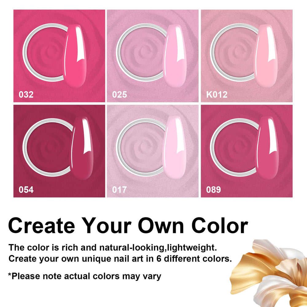 Eodci dip liquid set includes four bottles for seamless color layering.