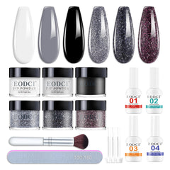 Eodci six-color glitter dip powder kit for versatile at-home manicures.