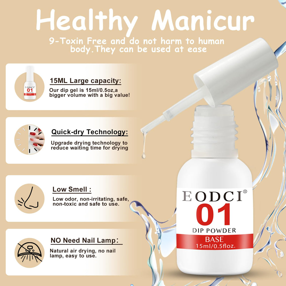 EODCI 15ml bottle packaging highlights convenient, large-capacity set for DIY nails.