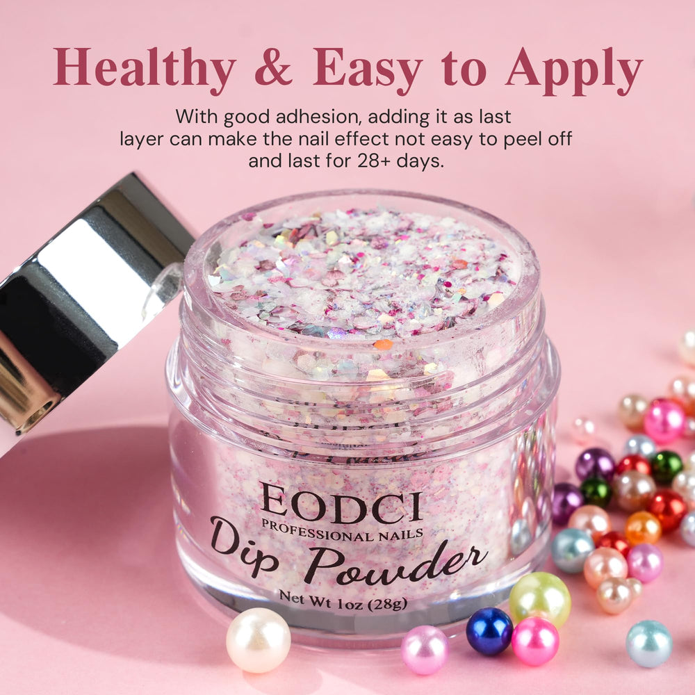 EODCI dip powder application enabling smooth, even coverage with two dips.
