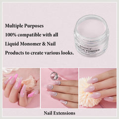 EODCI Glitter Pink Acrylic Powder dry time highlights quick curing without lamps.