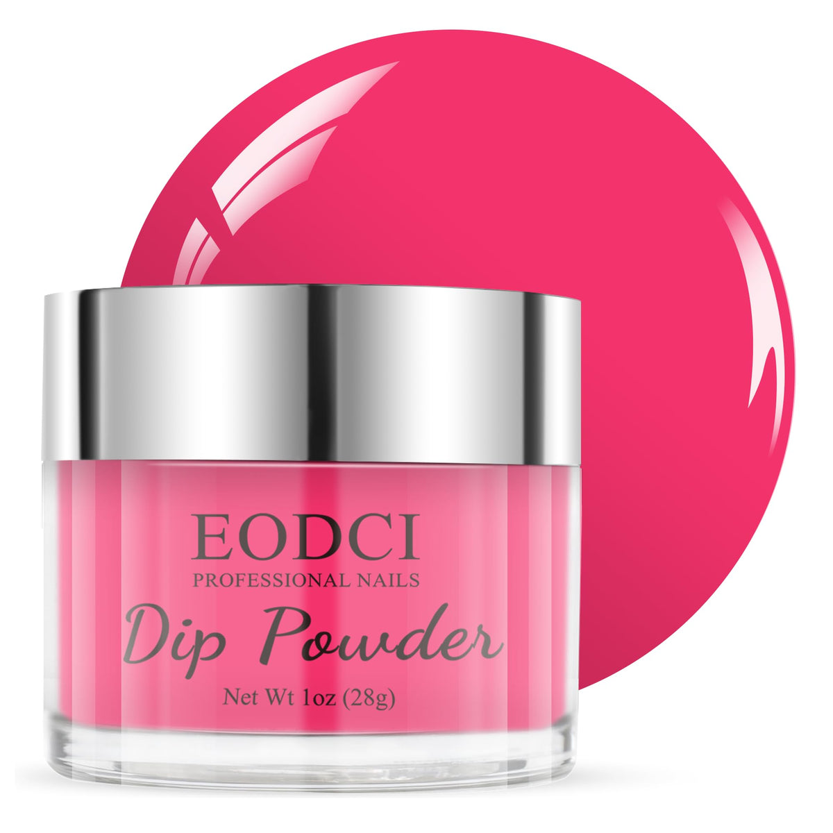 eodci hot pink dip powder jar for vibrant at-home manicure