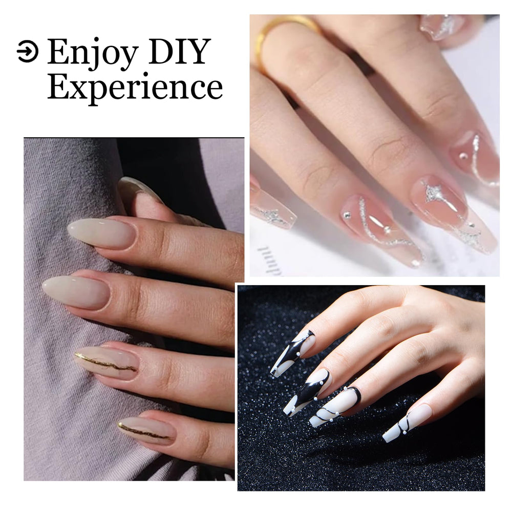 Eodci Nail Art Liner Set soak-off gel polish simplifies removal after design
