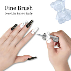 Eodci Nail Art Liner Set thin brush precision enables delicate lines and smooth color application