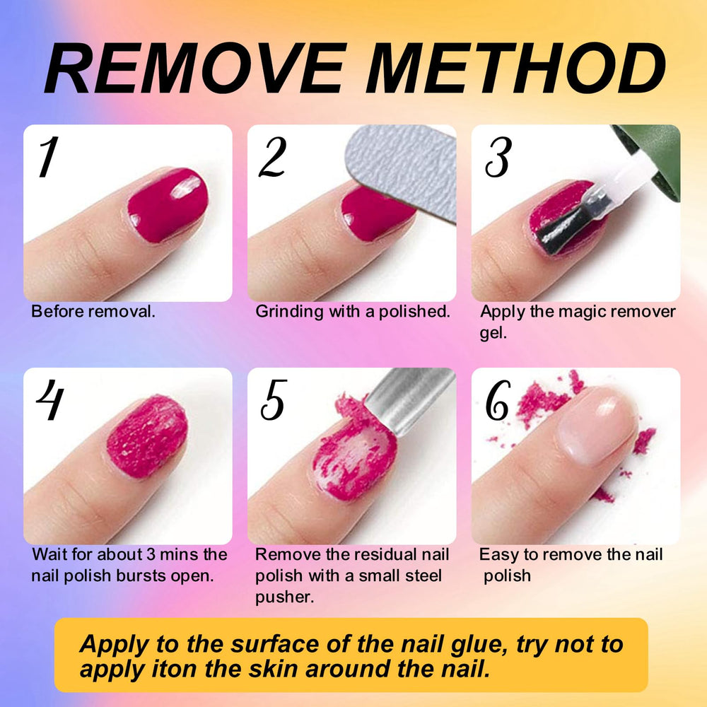 Eodci nails-before-removal show initial polish state.