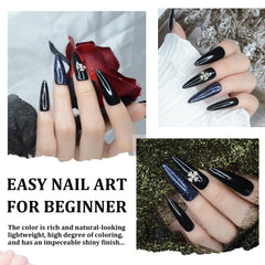 Nails air-drying without a lamp using EODCI dip powder.