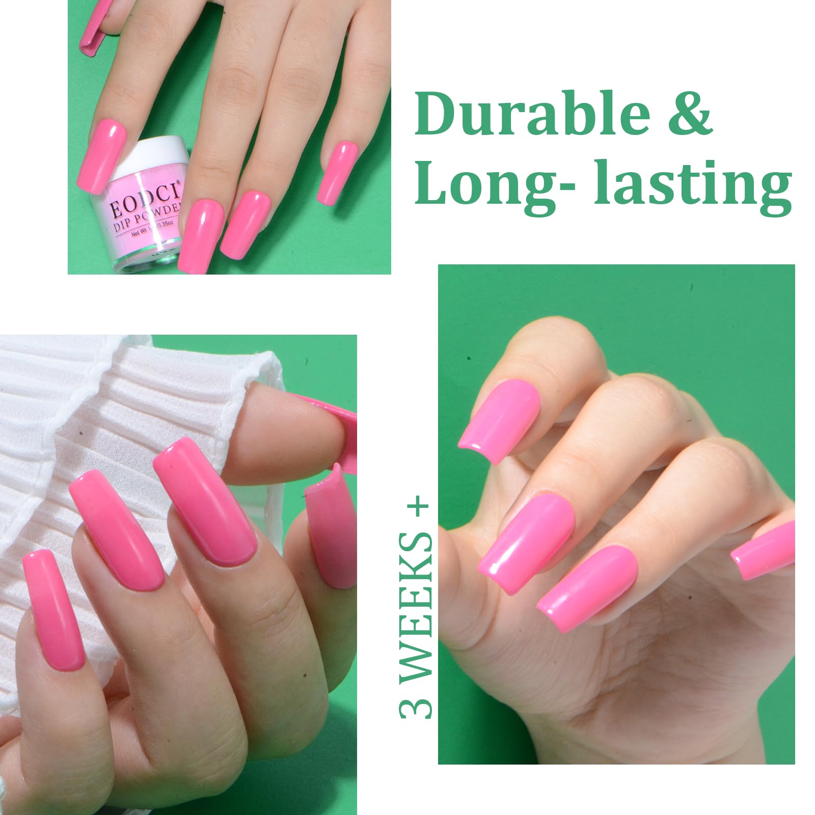 Eodci no lamp cure dip powder kit enables at home manicures without UV light.