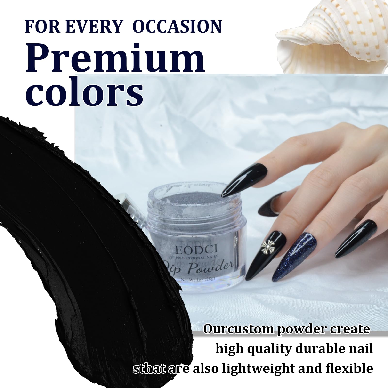 Professional salon use ready with EODCI dip powder for durable nails.