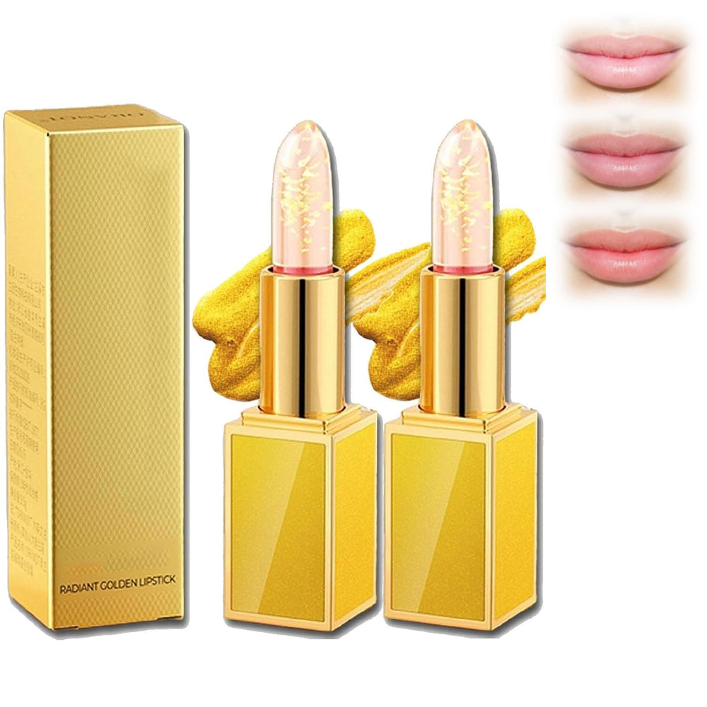 EOIRULA color-changing lipstick front view with gold foil highlighting versatile shade shifts