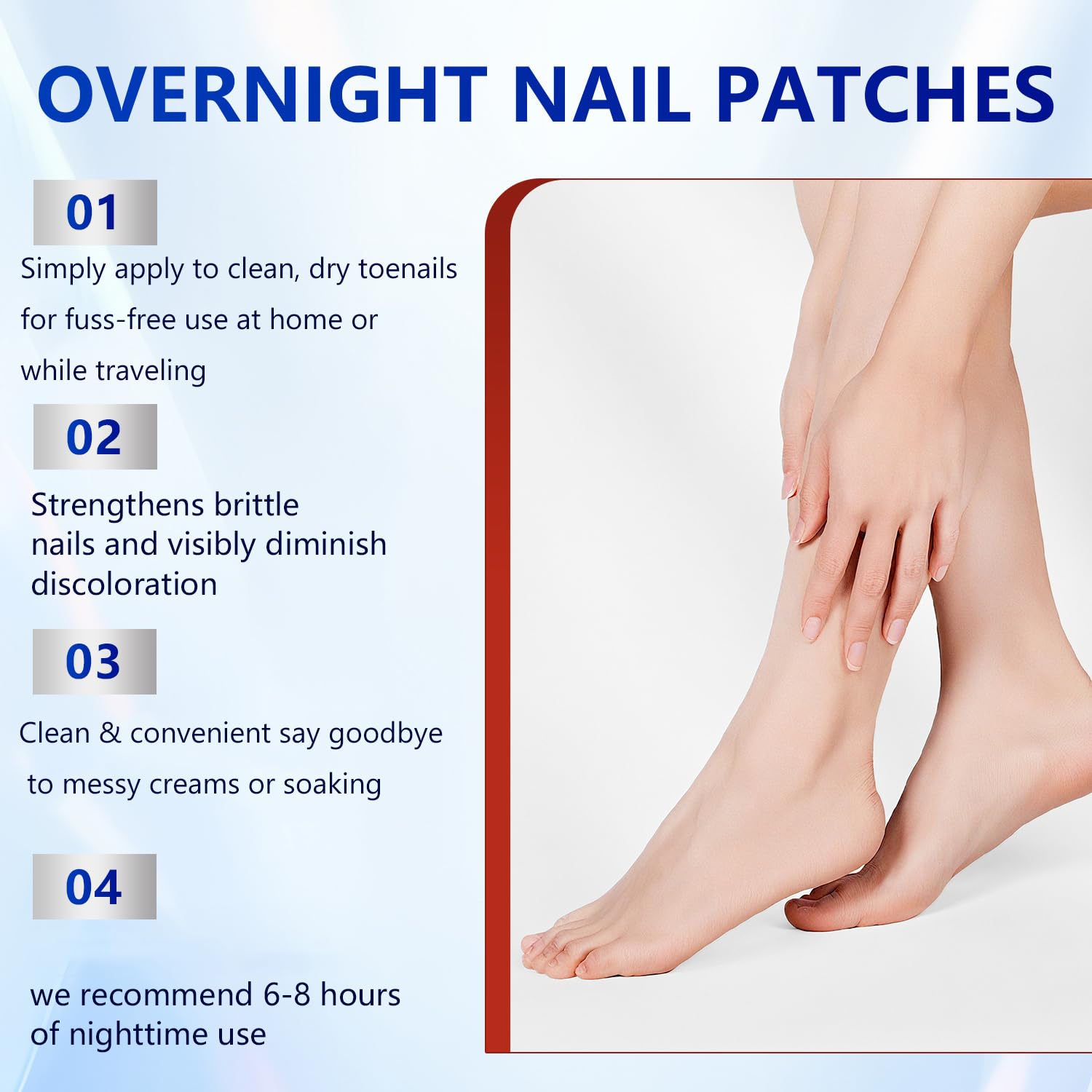 EOIRULA patch applied on a dry nail surface for proper adhesion