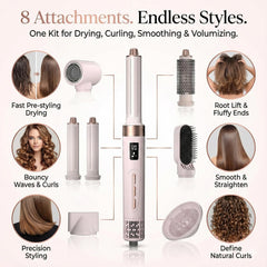 EONFAVE air wrap styler in use for quick, voluminous curls.