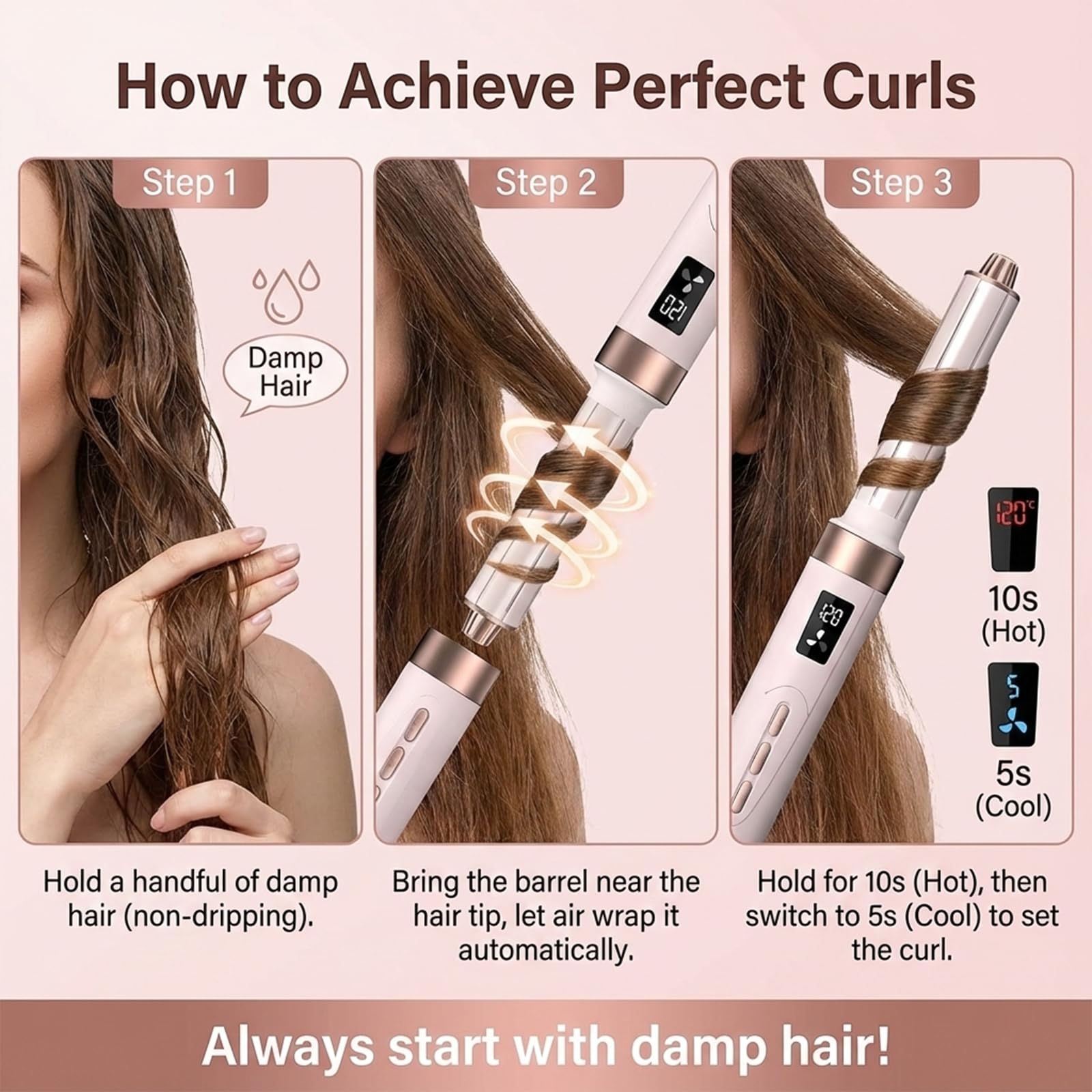 EONFAVE 20 million ions emission helps reduce frizz and boost shine.
