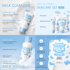 Close-up of milk-protein texture for gentle hydration