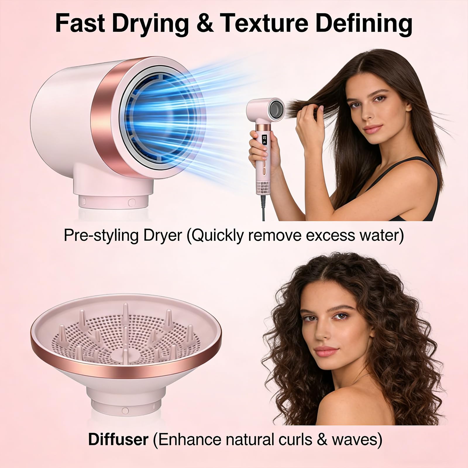 EONFAVE travel-friendly design with heat-resistant shell for on-the-go styling.