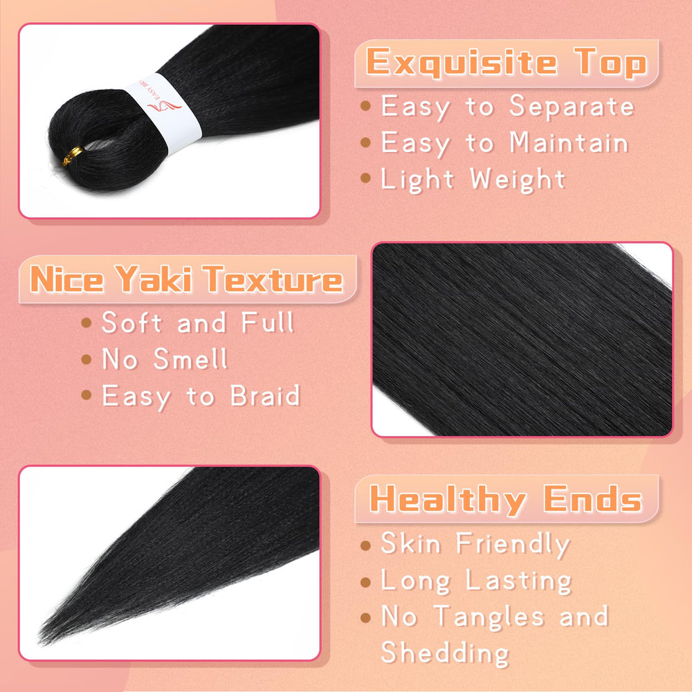 EOOCET hair in multiple colors for customized box braids or twists