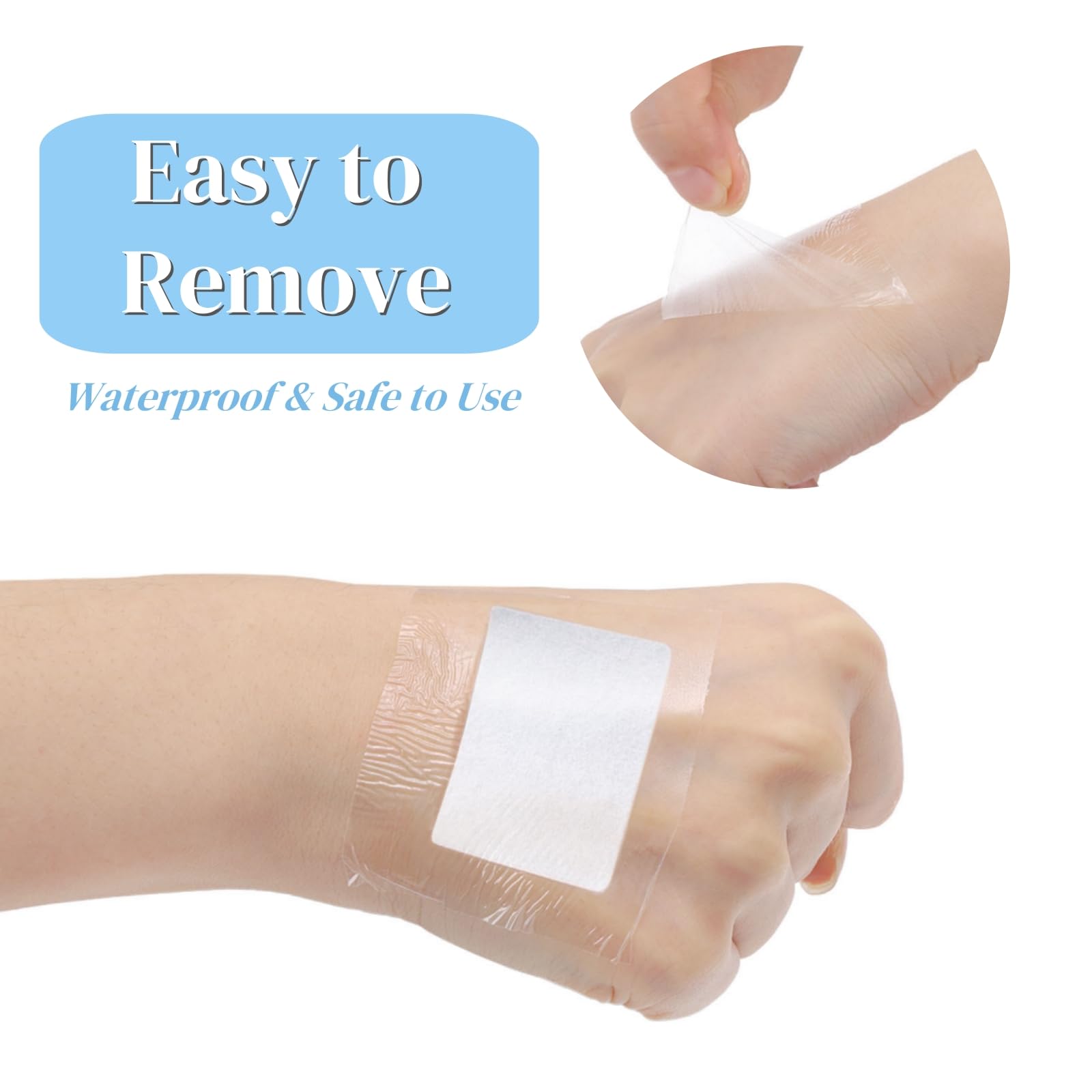 Eorbow dressing being applied smoothly to skin