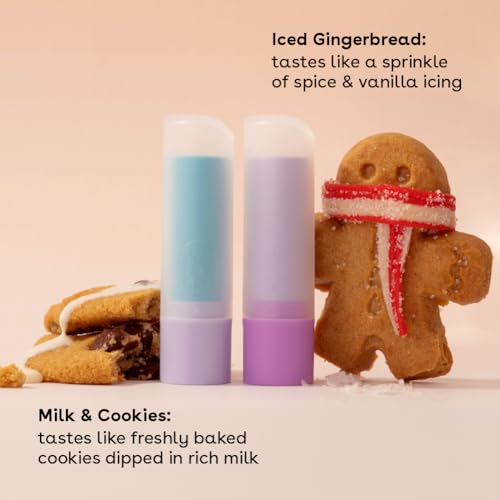 eos Milk and Cookies lip balm close-up with creamy texture and all-day hydration