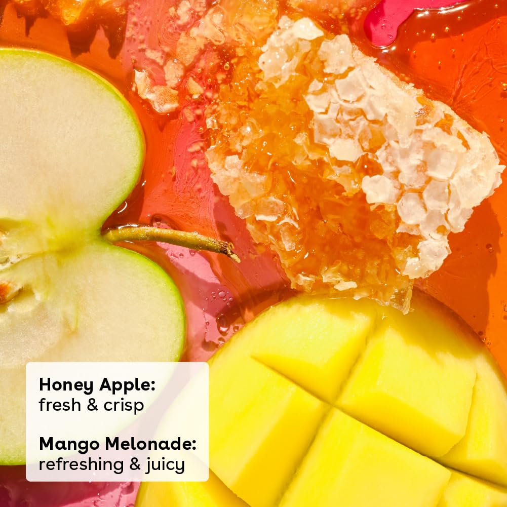 EOS mango melonade lip balm sphere delivers tropical flavor and all-day moisture.