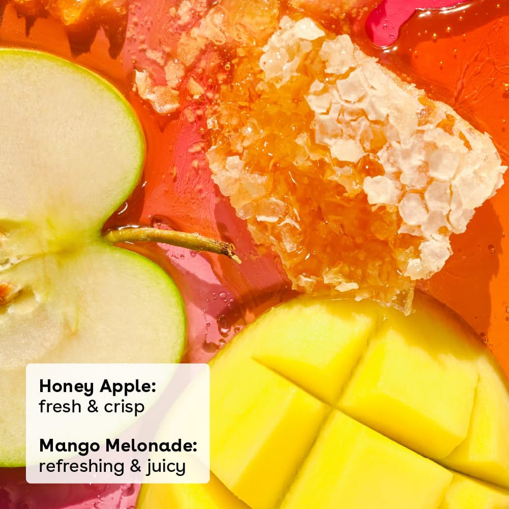 EOS mango melonade lip balm sphere delivers tropical flavor and all-day moisture.