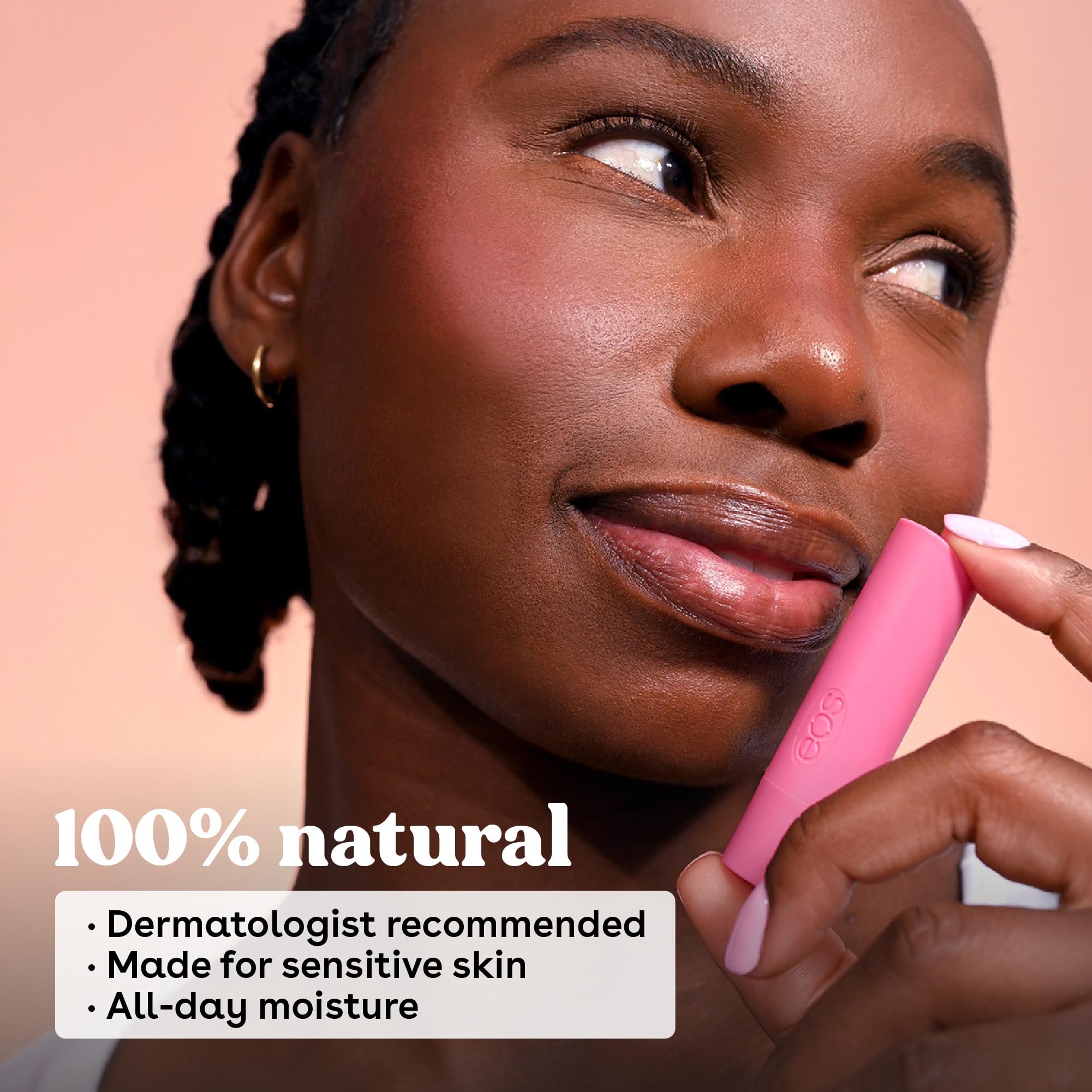 eos two-pack display front showing the lip balms