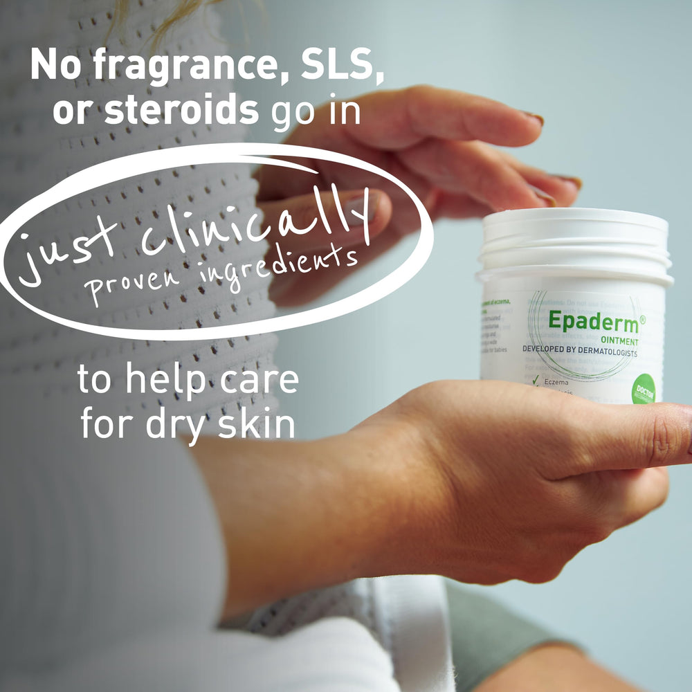 Epaderm applying the ointment to hands as part of a routine.