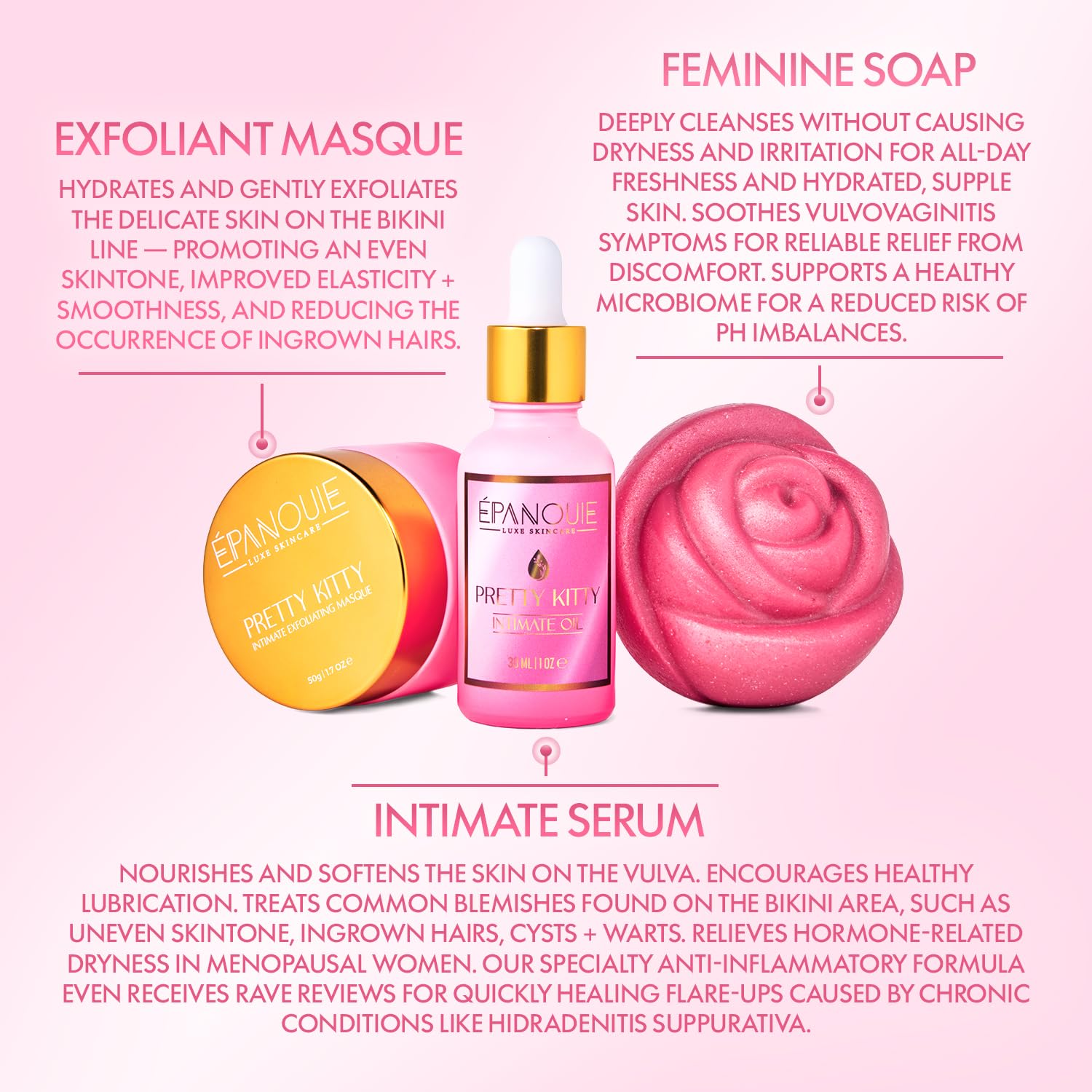 ÉPANOUIE Skin texture swatch demonstrating the rich botanical formula