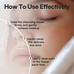 Epielle Argan Oil wipe applied to the face for cleansing.