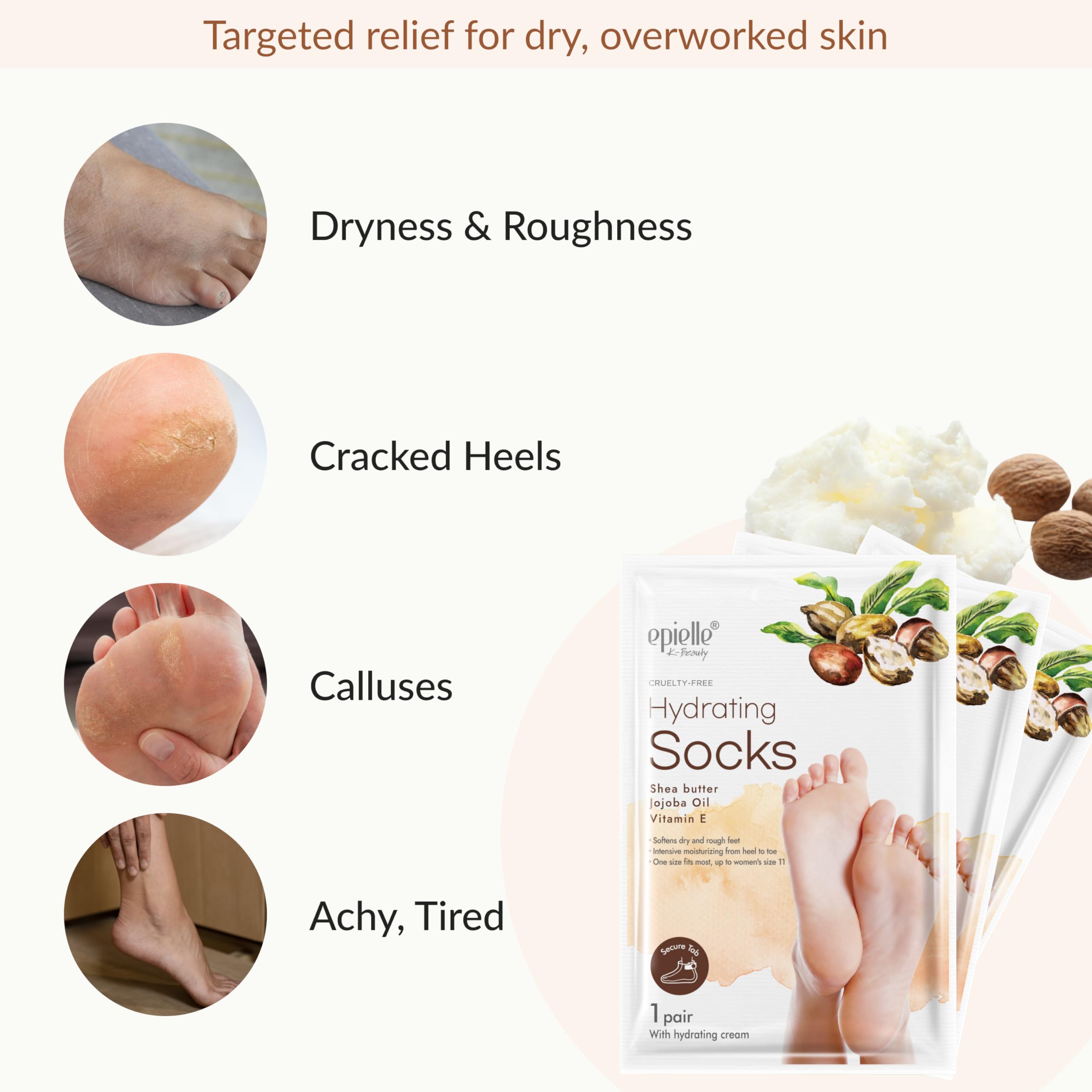 Epielle Bamboo Extract and Oat Protein scene emphasizes nourishing foot care.