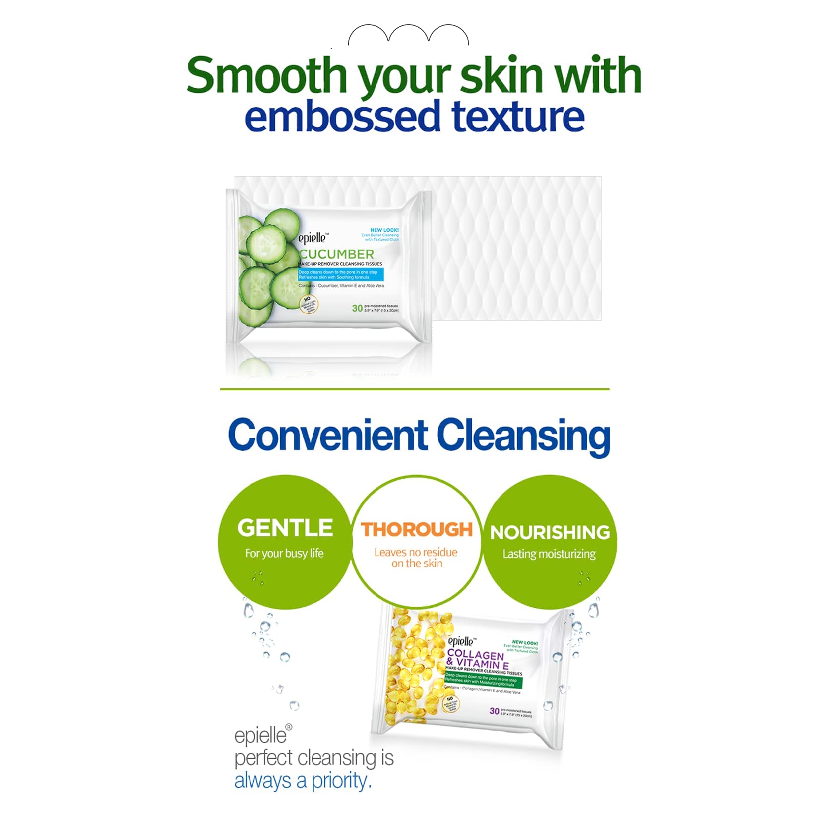 Epielle bulk pack display for stocking skincare routines at home.