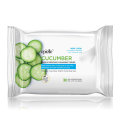 Epielle cucumber wipes feature a gentle, alcohol-free formula that soothes skin.