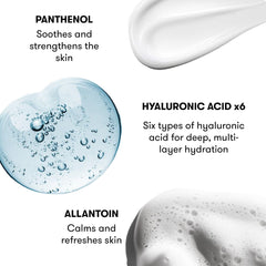 Epielle Hyaluronic Acid mask on skin demonstrates instant dryness relief and hydration.